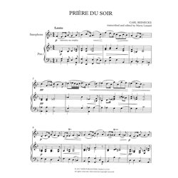 Priere du soir - Saxophone (B-flat or E-flat) and Piano