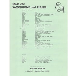 3 Dances and an Air - Alto Saxophone and Piano