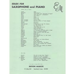 Herod's Air from "Herodiade" - Alto Saxophone and Piano
