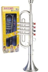 16.5" SILVER TOY TRUMPET ~ FREE SHIPPING/USA ~  Bontempi #TR4231/N Senior 