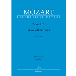 Mass in B-flat Major, KV 275 - Vocal Score