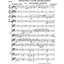 Introduction and Allegro - Saxophone Quartet (AATB)