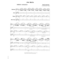 Ave Maria - Saxophone Quartet (SATB)