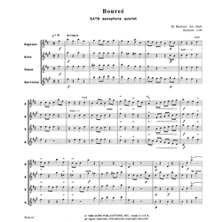 Bouree - Saxophone Quartet (SATB)