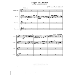 Fugue in A minor from "Well-Tempered Clavier" - Sax Quartet