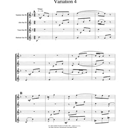 Goldberg Variations Set II - Saxophone Quartet (SATB)