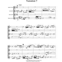 Goldberg Variations Set III - Saxophone Quartet (SATB)