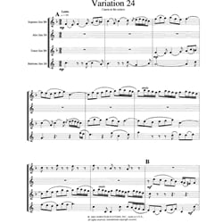 Goldberg Variations Set VIII - Saxophone Quartet (SATB)