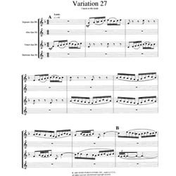 Goldberg Variations Set IX - Saxophone Quartet (SATB)