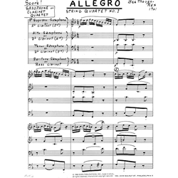 Allegro from "String Quartet No. 1" - Saxophone (or Clarinet) Quartet