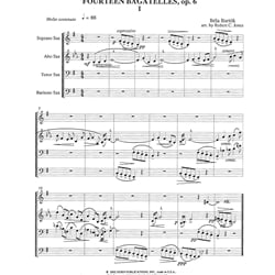 14 Bagatelles, Op. 6, Nos. 1-7 - Sax Quartet SATB/AATB