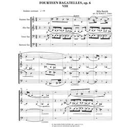 14 Bagatelles, Op. 6, Nos. 8-14 - Sax Quartet SATB/AATB