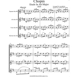 Etude in A-flat Major - Sax Quartet SATB/AATB