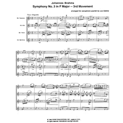 Symphony No. 3 in F Major, Mvmt. 3 - Saxophone Quartet (SATB)