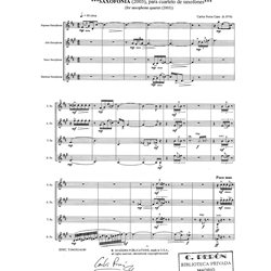 Saxofonia - Saxophone Quartet (SATB)