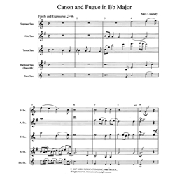 Canon and Fugue in Bb Major - Saxophone Quartet (SATBs/B)