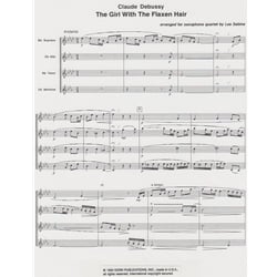 Girl with the Flaxen Hair - Saxophone Quartet (SATB)