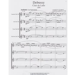 Clair de Lune - Saxophone Quartet (SATB)