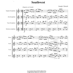 Southwest - Saxophone Quartet (SATB)