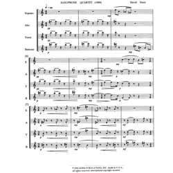 Saxophone Quartet (1988) SATB