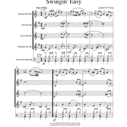 Swingin' Easy - Sax Quartet SATB (with opt. Drum Set)