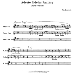 Adeste Fideles Fantasy (Choral Prelude) - Saxophone Trio (ATB)