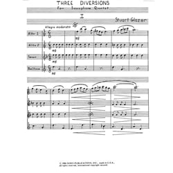 3 Diversions - Sax Quartet AATB