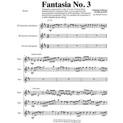 Fantasia No. 3 - Saxophone Trio