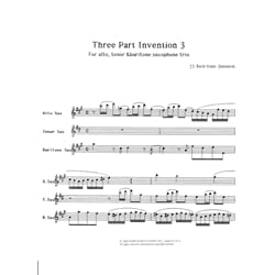 3-Part Invention No. 3 - Saxophone Trio (ATB)