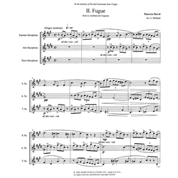 Fugue from "Le Tombeau de Courperin" - Saxophone Trio (SAT)