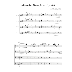 Music for Saxophone Quartet (SATB)