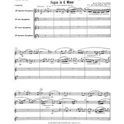 Fugue in G minor - Saxophone Quartet (SATB)