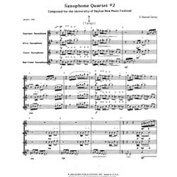 Saxophone Quartet No. 2 (SATB)