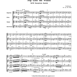 Pop Goes the Weasel - Saxophone Quartet (SATB)