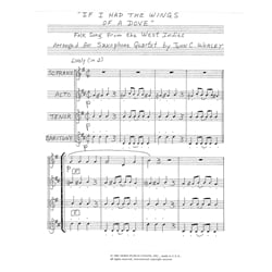 If I Had the Wings of a Dove - Saxophone Quartet (SATB)