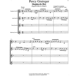 Shepherd's Hey - Saxophone Quartet (SATB)