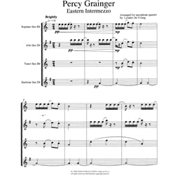 Eastern Intermezzo - Saxophone Quartet (SATB)