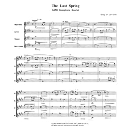 Last Spring - Saxophone Quartet (SATB)