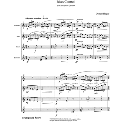 Blues Control - Saxophone Quartet (SATB)