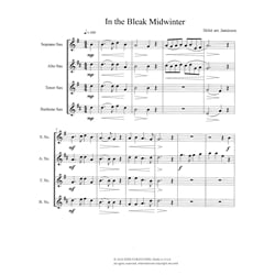 In the Bleak Midwinter - Saxophone Quartet (SATB)