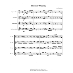 Holiday Medley - Saxophone Quartet (SATB)