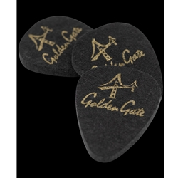 Golden Gate FP-2 Ukulele Felt Picks, Black - 3 Pack