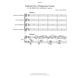 Lament for a Forgotten Cause - Saxophone Quartet (SATB) & Piano