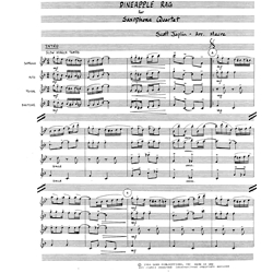 Pineapple Rag - Saxophone Quartet (SATB)