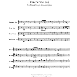 Peacherine Rag - Saxophone Quartet (SATB)