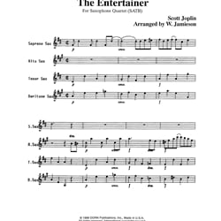 Entertainer - Saxophone Quartet (SATB/AATB)
