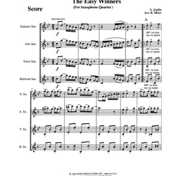 Easy Winners - Saxophone Quartet (SATB)