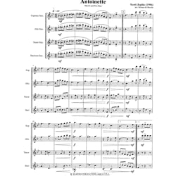 Antoinette - Saxophone Quartet (SATB)