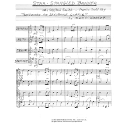 Star-Spangled Banner - Saxophone Quartet (SATB)