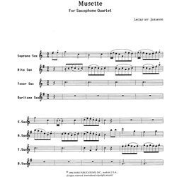 Musette - Saxophone Quartet (SATB)